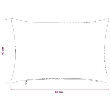 vidaXL Κάλυμμα Μαξιλαριού 2 pcs ALMELO Σκούρο Γκρι 40 x 60 cm