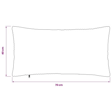 vidaXL Κάλυμμα Μαξιλαριού 2 pcs ALMELO Κρεμ 40 x 70 cm κορντουρόι