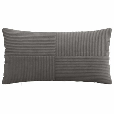 vidaXL Κάλυμμα Μαξιλαριού 2 pcs ALMELO Σκούρο Γκρι 40 x 80 cm