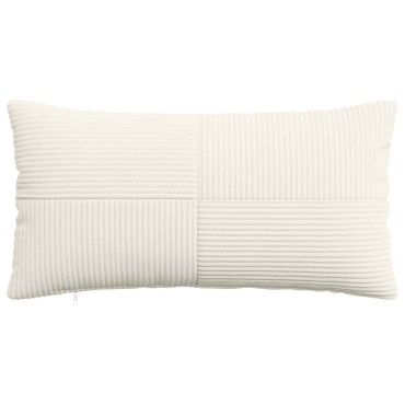 vidaXL Κάλυμμα Μαξιλαριού 2 pcs ALMELO Κρεμ 40 x 80 cm κορντουρόι