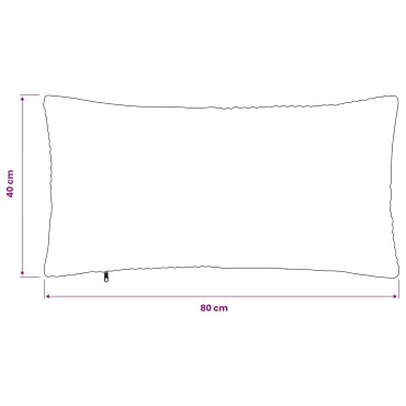 vidaXL Κάλυμμα Μαξιλαριού 2 pcs ALMELO Κρεμ 40 x 80 cm κορντουρόι