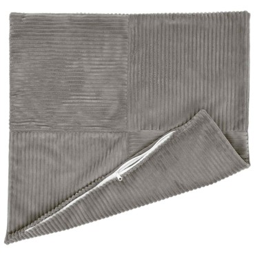 vidaXL Κάλυμμα Μαξιλαριού 2 pcs ALMELO Ανοιχτό γκρι 45 x 45 cm