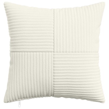 vidaXL Κάλυμμα Μαξιλαριού 2 pcs ALMELO Κρεμ 45 x 45 cm κορντουρόι