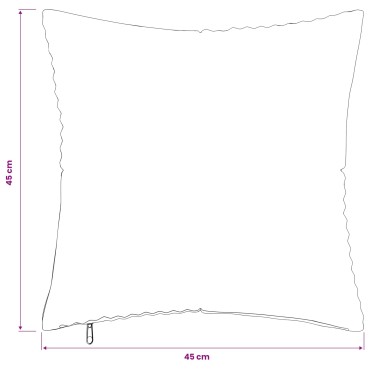 vidaXL Κάλυμμα Μαξιλαριού 2 pcs ALMELO Κρεμ 45 x 45 cm κορντουρόι
