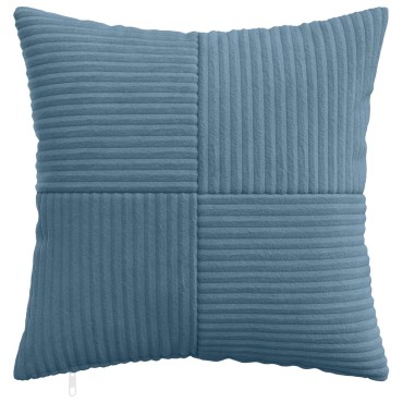 vidaXL Κάλυμμα Μαξιλαριού 2 pcs ALMELO Μπλε 45 x 45 cm κορντουρόι