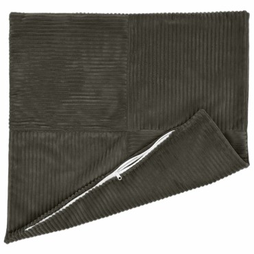 vidaXL Κάλυμμα Μαξιλαριού 2 pcs ALMELO Ανθρακί 45 x 45 cm κορντουρόι