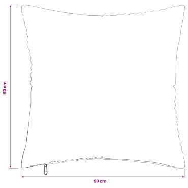 vidaXL Κάλυμμα Μαξιλαριού 2 pcs ALMELO Ανοιχτό γκρι 50 x 50 cm