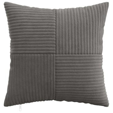 vidaXL Κάλυμμα Μαξιλαριού 2 pcs ALMELO Σκούρο Γκρι 50 x 50 cm