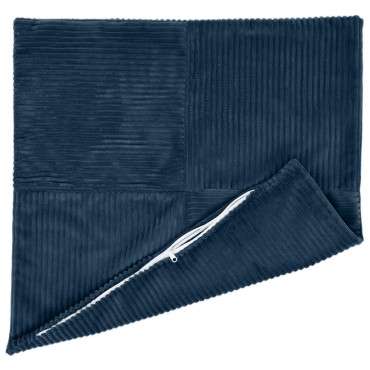 vidaXL Κάλυμμα Μαξιλαριού 2 pcs ALMELO Σκούρο μπλε 50 x 50 cm