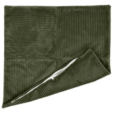 vidaXL Κάλυμμα Μαξιλαριού 2 pcs ALMELO Πράσινο 50 x 50 cm κορντουρόι