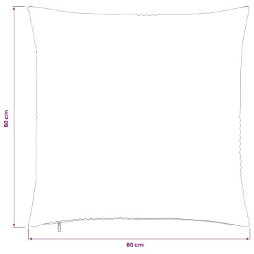 vidaXL Κάλυμμα Μαξιλαριού 2 pcs ALMELO Κρεμ 60 x 60 cm κορντουρόι