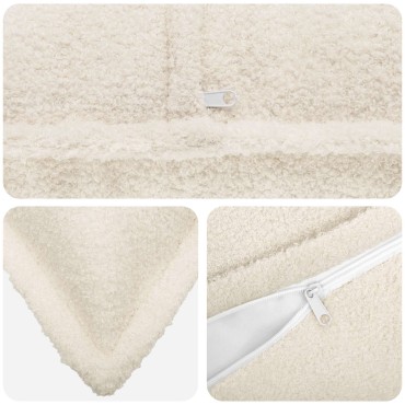 vidaXL Κάλυμμα Μαξιλαριού 2 pcs HOUTEN Κρεμ 50 x 70 cm Μπουκλέ