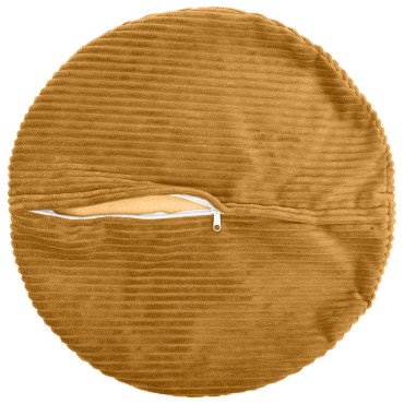 vidaXL Κάλυμμα Μαξιλαριού 2 pcs HEERLEN Κίτρινο Ø 40 cm κορντουρόι