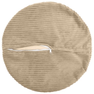 vidaXL Κάλυμμα Μαξιλαριού 2 pcs HEERLEN Taupe Ø 50 cm κορντουρόι