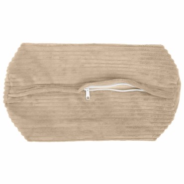 vidaXL Κάλυμμα Μαξιλαριού 2 pcs HEERLEN Taupe Ø 15 x 40 εκ κορντουρόι
