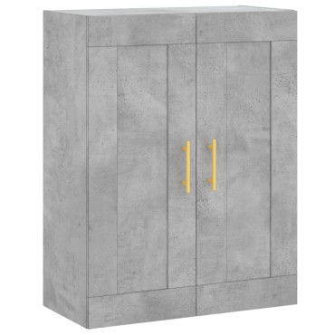vidaXL Ντουλάπι Γκρι Σκυροδέματος 69,5x34x180cm Επεξεργασμένο Ξύλο 1 τεμ.