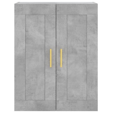 vidaXL Ντουλάπι Γκρι Σκυροδέματος 69,5x34x180cm Επεξεργασμένο Ξύλο 1 τεμ.