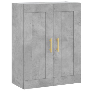 vidaXL Ντουλάπι Γκρι Σκυροδέματος 69,5x34x180cm Επεξεργασμένο Ξύλο 1 τεμ.