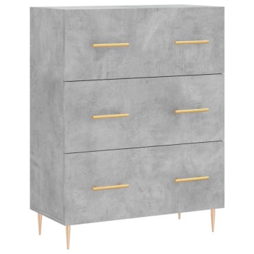 vidaXL Ντουλάπι Γκρι Σκυροδέματος 69,5x34x180cm Επεξεργασμένο Ξύλο 1 τεμ.