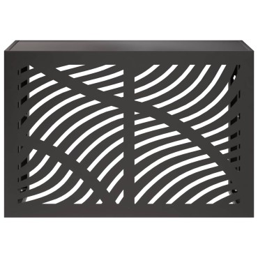 vidaXL Κάλυμμα κλιματιστικού Μαύρο 90 x 40 x 60 εκ Ατσάλι