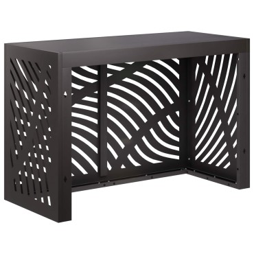 vidaXL Κάλυμμα κλιματιστικού Μαύρο 90 x 40 x 60 εκ Ατσάλι