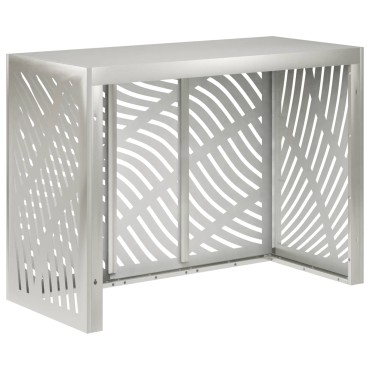 vidaXL Κάλυμμα κλιματιστικού Ασημί 110 x 50 x 80 cm Ανοξείδωτο Ατσάλι