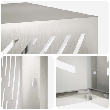 vidaXL Κάλυμμα κλιματιστικού Ασημί 110 x 50 x 80 cm Ανοξείδωτο Ατσάλι