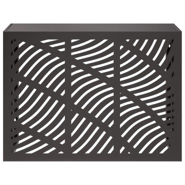 vidaXL Κάλυμμα κλιματιστικού Μαύρο 110 x 50 x 80 cm Ατσάλι