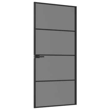 vidaXL Εσωτερική Πόρτα 93 x 201,5 cm Θρυμματισμένο Γυαλί και Αλουμίνιο