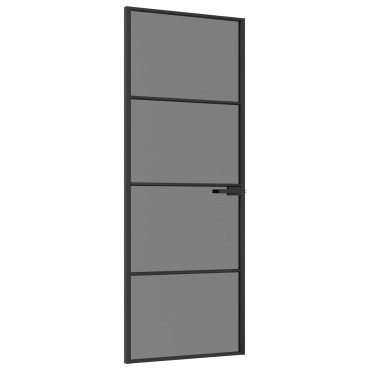 vidaXL Εσωτερική Πόρτα 76 x 201,5 cm Θρυμματισμένο Γυαλί και Αλουμίνιο