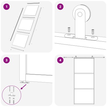 vidaXL Συρόμενη Πόρτα 102 x 205 cm Θρυμματισμένο Γυαλί και Αλουμίνιο