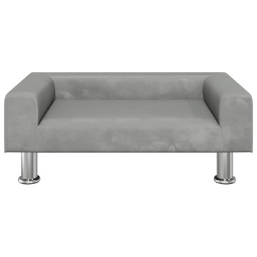 vidaXL Καναπές Παιδικός Ανοιχτό Γκρι 70x45x26,5cm από Βελούδο 1 τεμ.