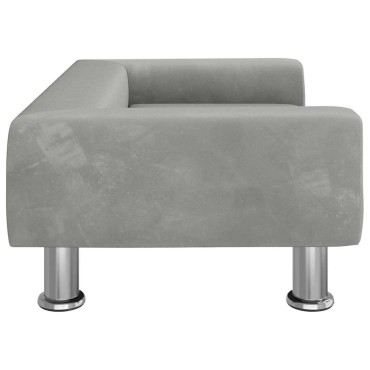 vidaXL Καναπές Παιδικός Ανοιχτό Γκρι 70x45x26,5cm από Βελούδο 1 τεμ.