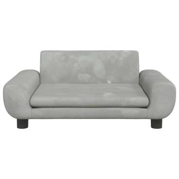 vidaXL Καναπές Παιδικός Ανοιχτό Γκρι 70x45x33cm από Βελούδο 1 τεμ.