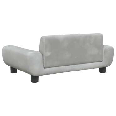 vidaXL Καναπές Παιδικός Ανοιχτό Γκρι 70x45x33cm από Βελούδο 1 τεμ.
