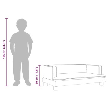 vidaXL Καναπές Παιδικός Σκούρο Γκρι 80x45x30cm από Βελούδο 1 τεμ.