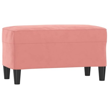 vidaXL Πάγκος Ροζ 70x35x41cm Βελούδινος 1 τεμ.