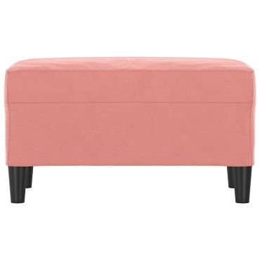 vidaXL Πάγκος Ροζ 70x35x41cm Βελούδινος 1 τεμ.