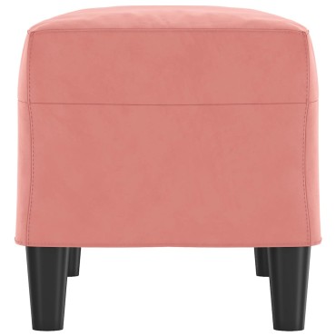vidaXL Πάγκος Ροζ 70x35x41cm Βελούδινος 1 τεμ.