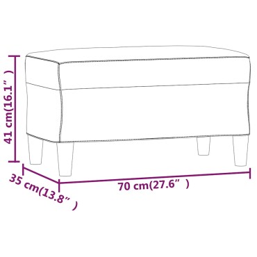 vidaXL Πάγκος Ροζ 70x35x41cm Βελούδινος 1 τεμ.