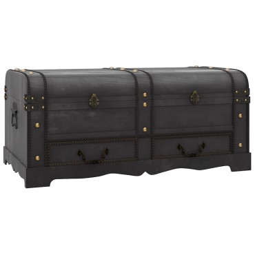 vidaXL Σεντούκι Θησαυρού Μαύρο 90x51x42cm Ξύλινο 1 τεμ.