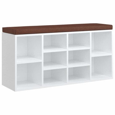 vidaXL Παπουτσοθήκη Γυαλιστερό Λευκό 70x36x60cm Επεξεργασμένο Ξύλο 1 τεμ.