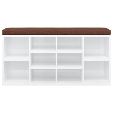 vidaXL Παπουτσοθήκη Γυαλιστερό Λευκό 70x36x60cm Επεξεργασμένο Ξύλο 1 τεμ.
