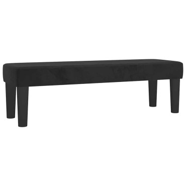 vidaXL Πάγκος Μαύρος 100x30x30cm Βελούδινος 1 τεμ.