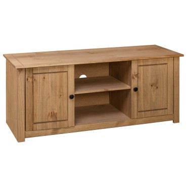 282670 vidaXL TV Cabinet 120x40x50cm Solid Pine Wood Panama Range