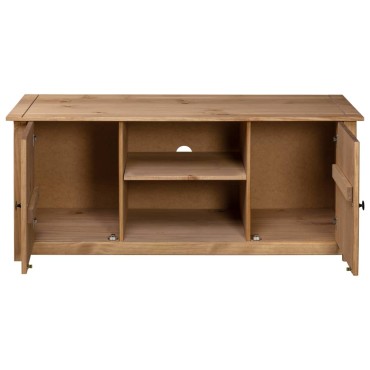 vidaXL Έπιπλο TV 120x40x50cm Μασίφ Ξύλο Πεύκου Σειρά Panama