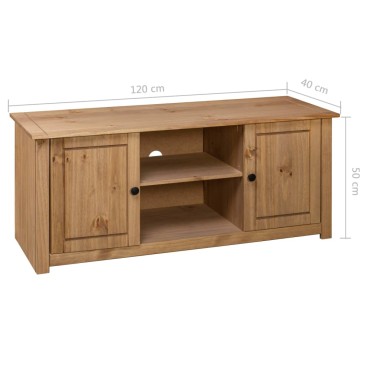 vidaXL Έπιπλο TV 120x40x50cm Μασίφ Ξύλο Πεύκου Σειρά Panama