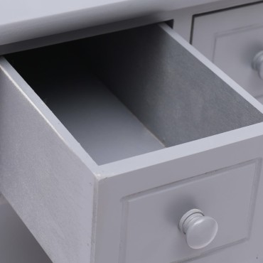 vidaXL Τραπέζι Βοηθητικό Γκρι 40x40x40cm από Ξύλο Παυλώνιας 1 τεμ.
