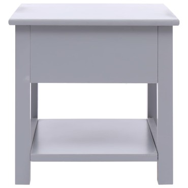 vidaXL Τραπέζι Βοηθητικό Γκρι 40x40x40cm από Ξύλο Παυλώνιας 1 τεμ.