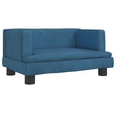 vidaXL Καναπές Παιδικός Μπλε 60x40x30cm από Βελούδο 1 τεμ.